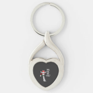 Cute Giraffe With Santa Hat Merry Xmas Giraffe Lov Key Ring