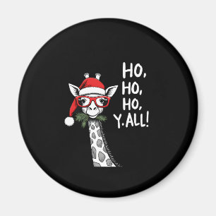 Cute Giraffe With Santa Hat Merry Xmas Giraffe Lov Magnet