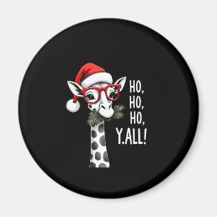 Cute Giraffe With Santa Hat Merry Xmas Giraffe Lov Magnet