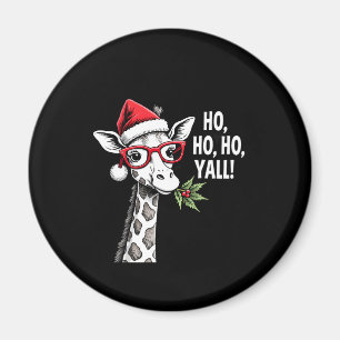 Cute Giraffe With Santa Hat Merry Xmas Giraffe Lov Magnet