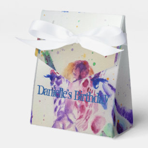 Cute Giraffe Zoo Animal Birthday Cake Favour Box