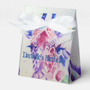 Cute Giraffe Zoo Animal Birthday Cake Favour Box