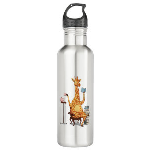 Cute Giraffes, Books and Tea Gift   710 Ml Water Bottle