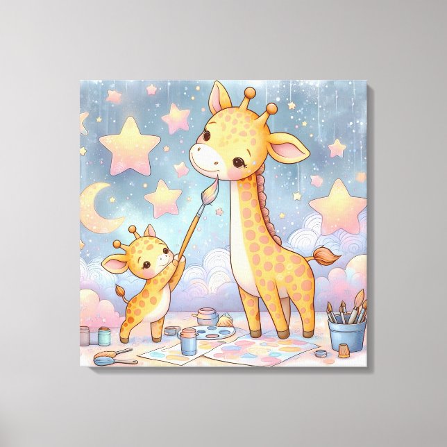 Cute Giraffes  Canvas Print (Front)