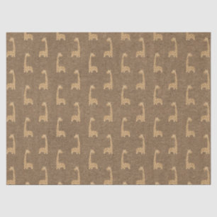 Cute Giraffes on Brown Decoupage Tissue Paper