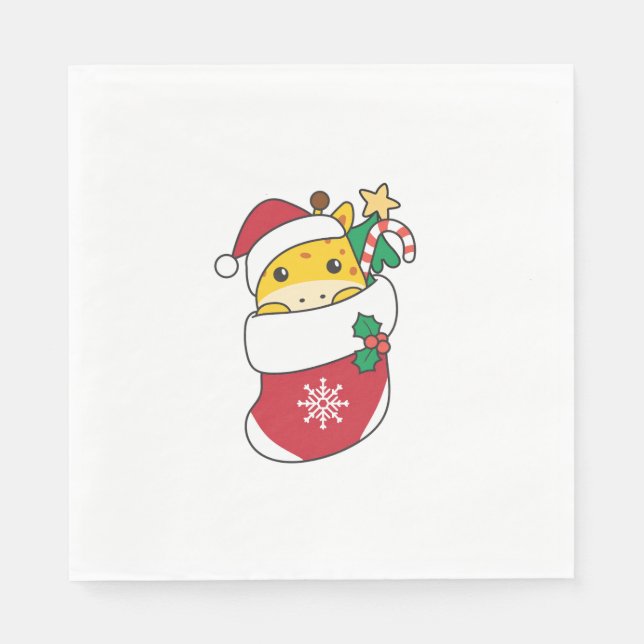 Cute Giraffes Wearing Sunglasses  Napkin (Front)