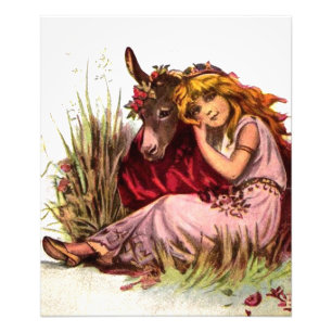 Cute Girl And Pony Photo Print