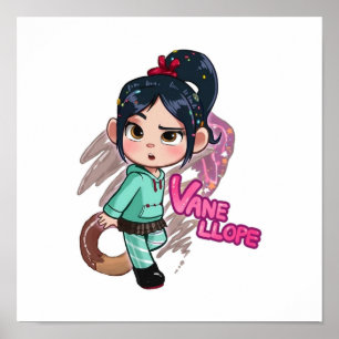 Cute girl animated characters cartoon  poster