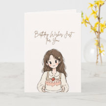 Cute Girl Birthday Card