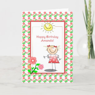 Cute Girl Birthday Card