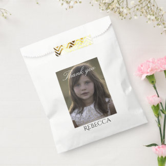 Cute girl birthday personalized photo favour bag