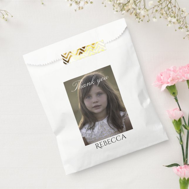 Cute girl birthday personalized photo favour bag  (Sealed)