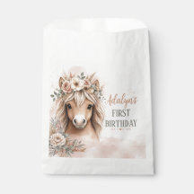 Cute Girl Boho Horse First Birthday