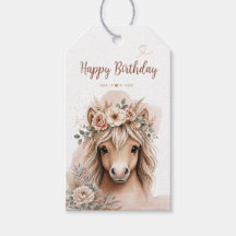 Cute Girl Boho Horse First Birthday