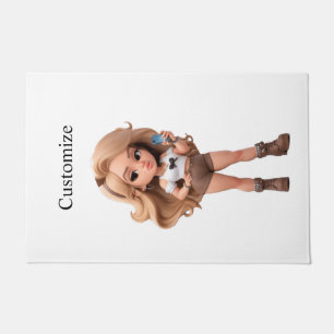 Cute Girl Bonita Chica Thunder_Cove Doormat