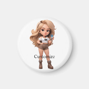 Cute Girl Bonita Chica Thunder_Cove Magnet