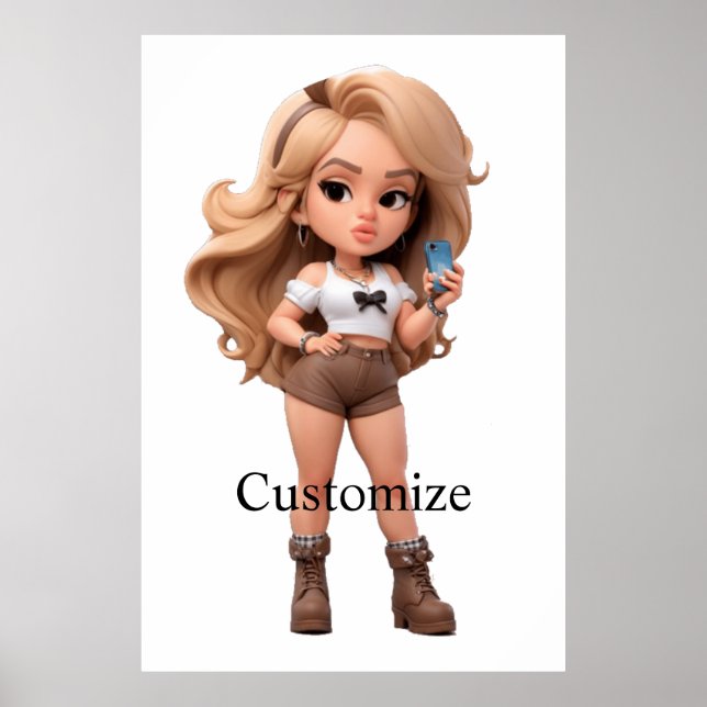 Cute Girl Bonita Chica Thunder_Cove Poster (Front)