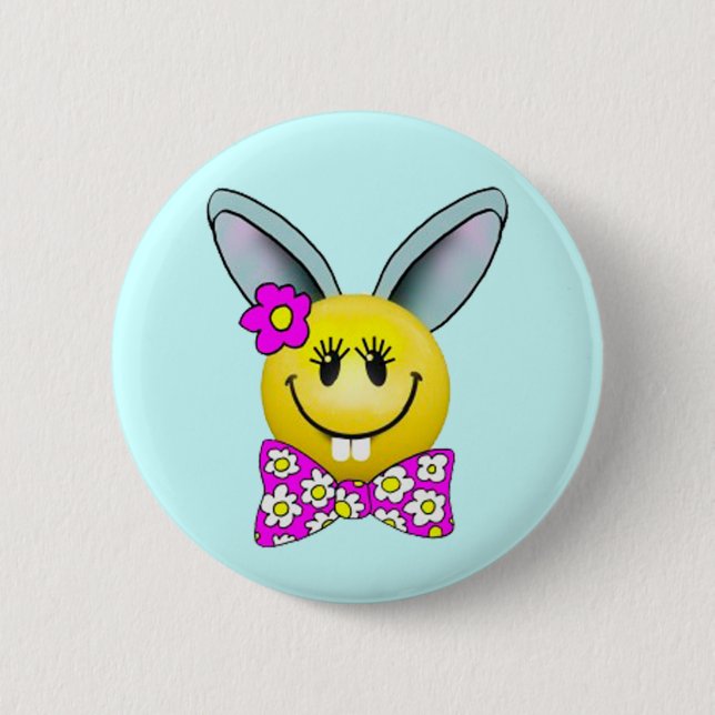 Cute Girl Bunny Face Pin (Front)