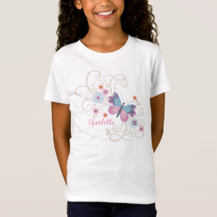 Cute Girl Butterfly T-Shirt