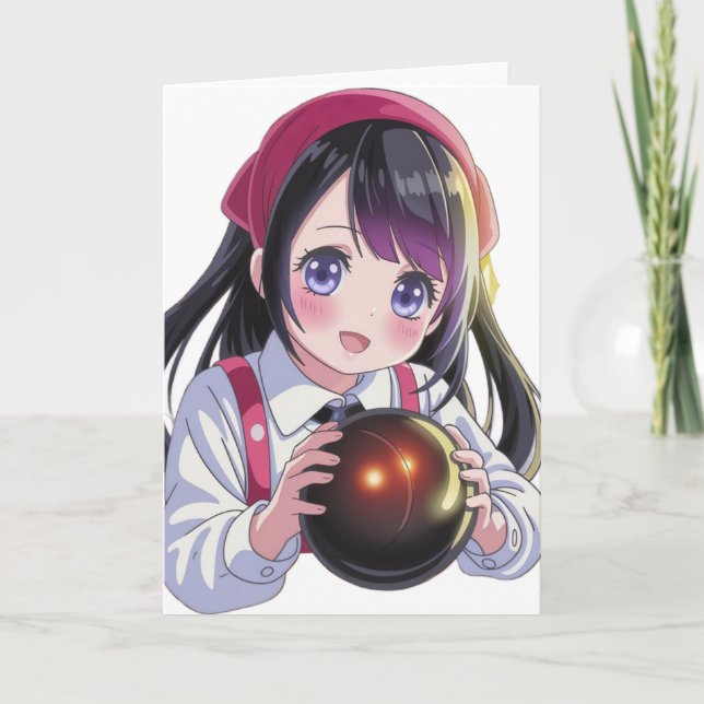 Cute girl card (Front)