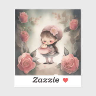 cute girl cartoon stickers