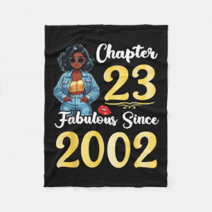 Cute Girl Chapter 23 Years Old Fabulous Since 2002 Fleece Blanket