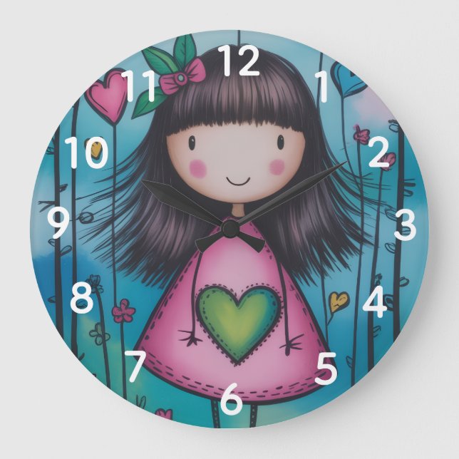 Cute Girl Clock (Front)