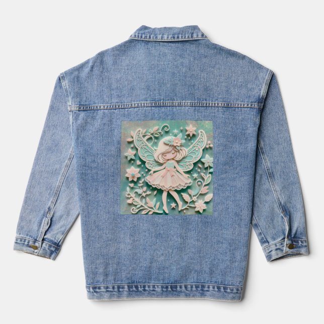 Cute Girl Denim Jacket (Back)