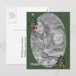 Cute Girl Elf Christmas Holiday Photo Postcard