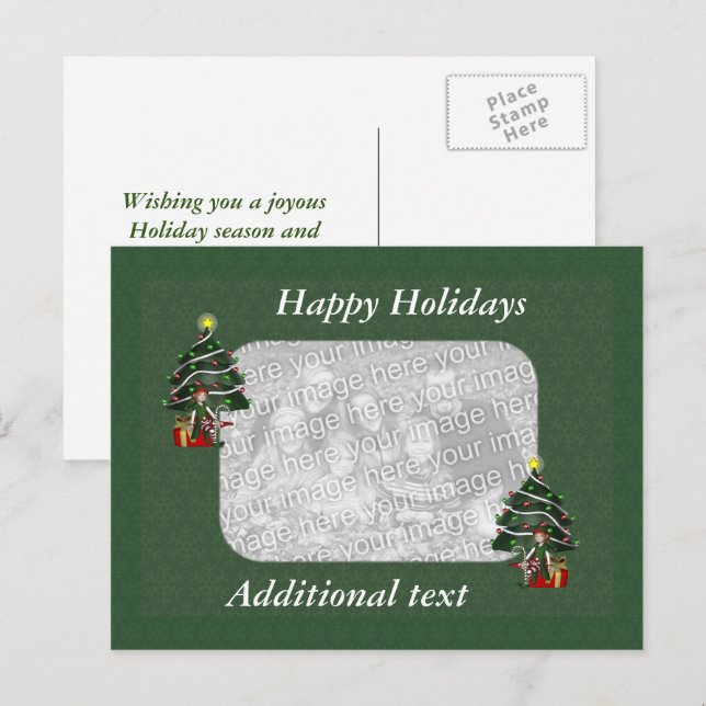 Cute Girl Elf Christmas Holiday Photo Postcard (Front/Back)