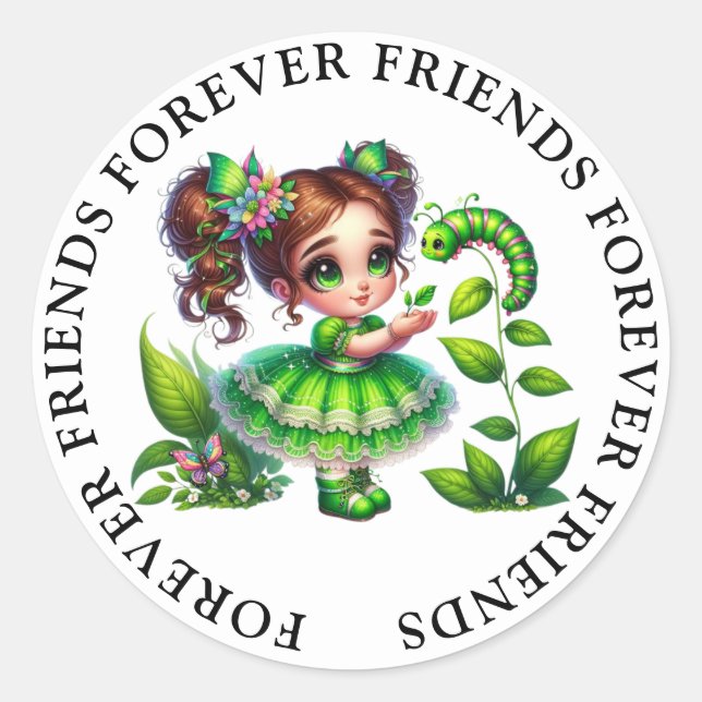 Cute Girl Friendship Stickers (Front)