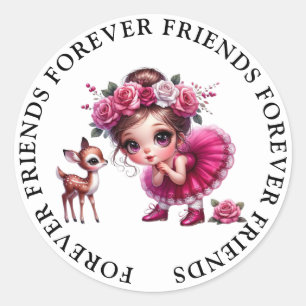 Cute Girl Friendship Stickers