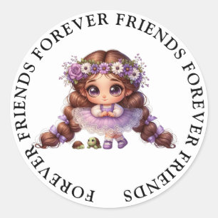 Cute Girl Friendship Stickers