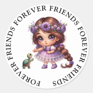 Cute Girl Friendship Stickers