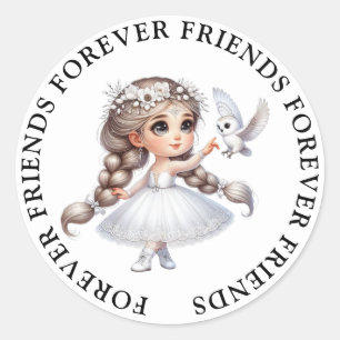 Cute Girl Friendship Stickers