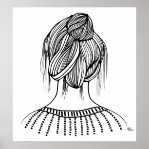 Cute Girl Hairstyle Poster