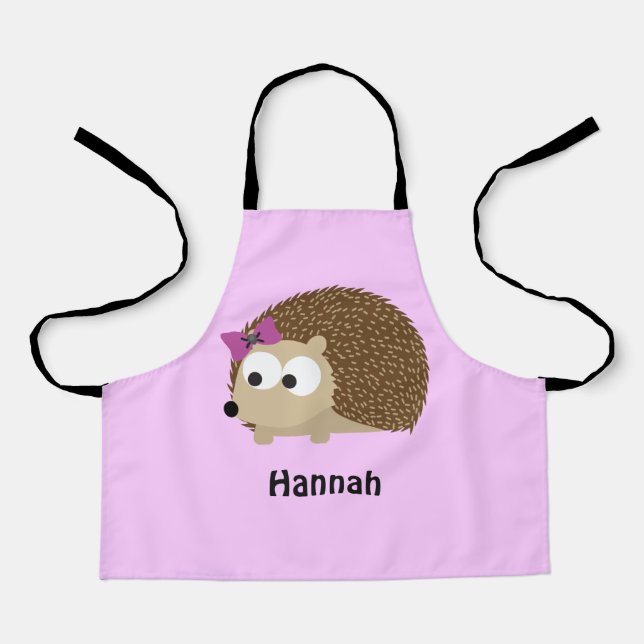 Cute Girl Hedgehog Apron (Front)