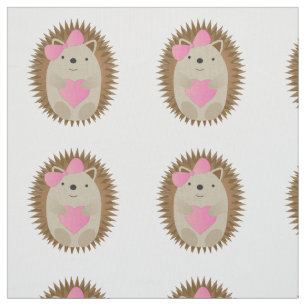 Cute Girl Hedgehog Fabric