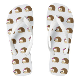 Cute Girl Hedgehog Flip Flops