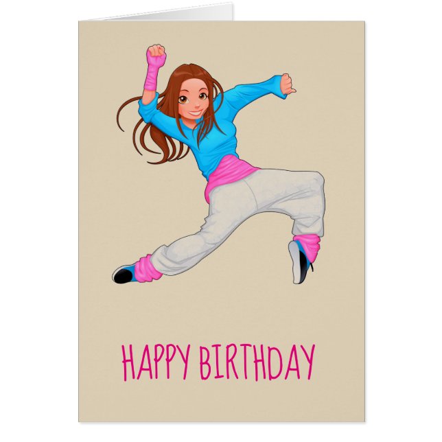 Cute girl hop hop birthday dancer (Front)