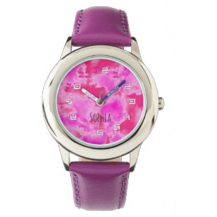 Cute Girl Kids Pink Sky Watch