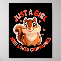 Cute Girl Loves Chipmunks Costume Kids Boys Girls 