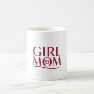 Cute Girl Mum Footprints Typography Design Coffee Mug