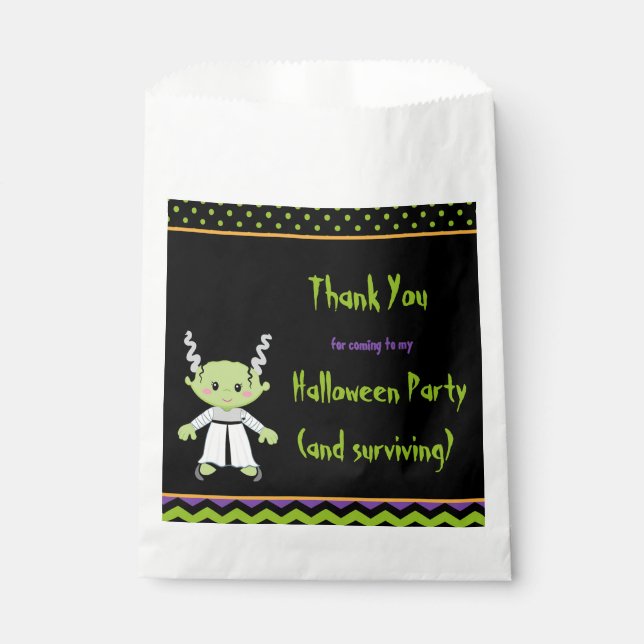 Cute Girl Mummy Halloween Party Favour Bags (Front)