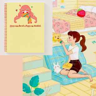 Cute girl 💗🥭 notebook