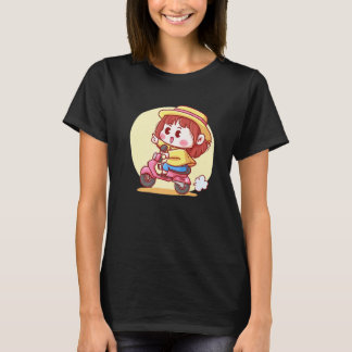 Cute Girl On A Scooter T-Shirt