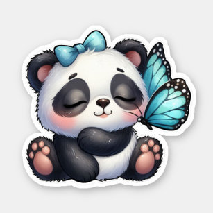 Cute Girl Panda Bear Sticker