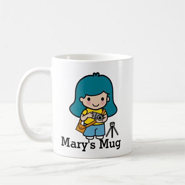Cute girl Photographer / Photo Journalist Coffee Mug (Left)