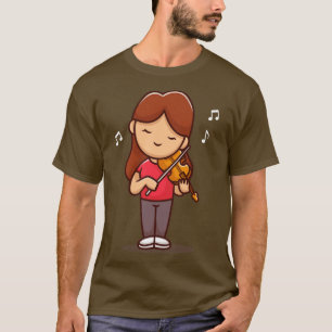 Cute Girl Playing Violin T-Shirt