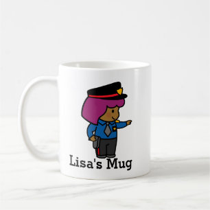 Cute girl Police Officer Coffee Mug